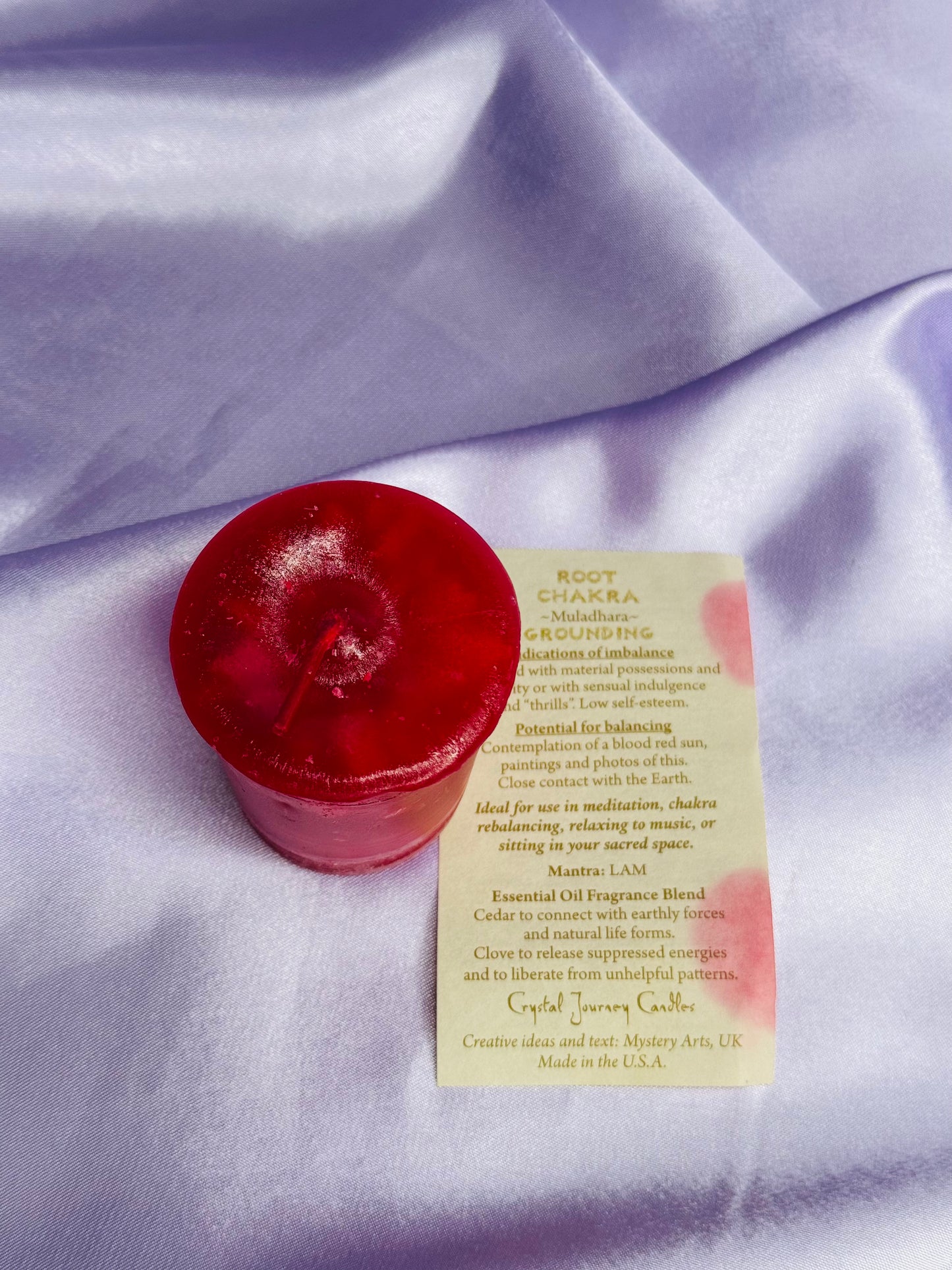 Reiki-Charged Votive Candles: Root Chakra