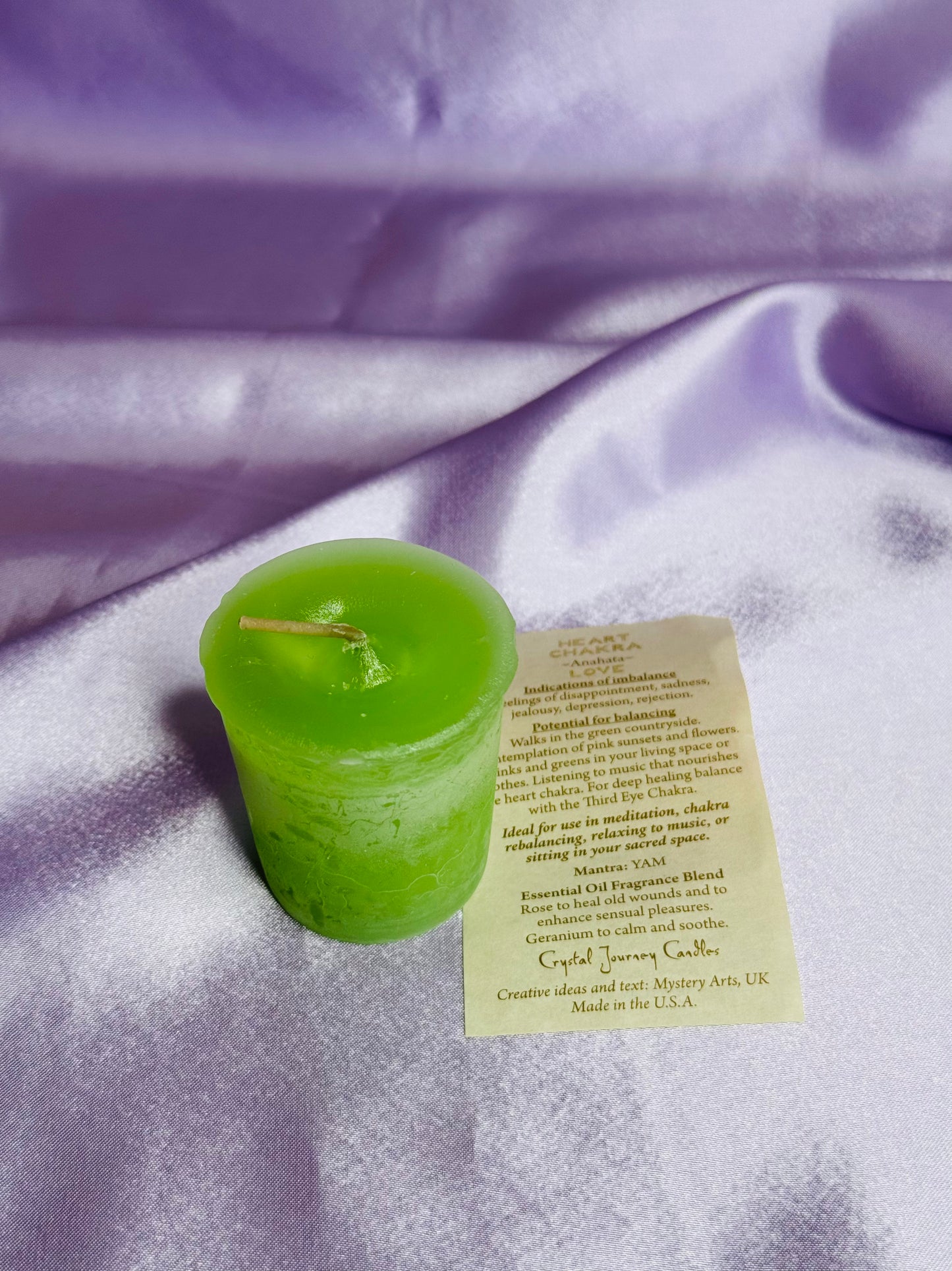 Reiki-Charged Votive Candle: Heart Chakra