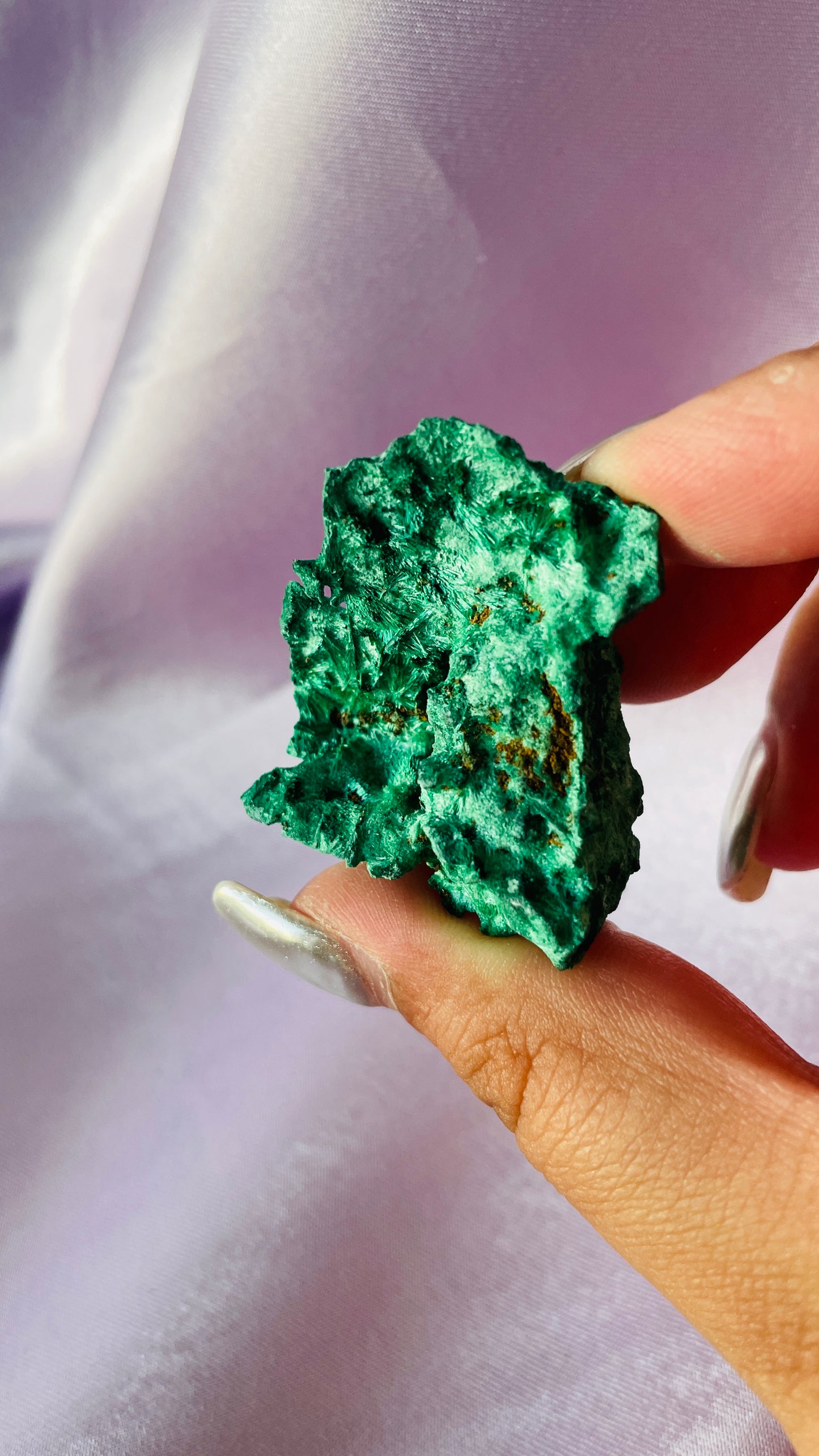 Raw Fibrous Malachite Specimens