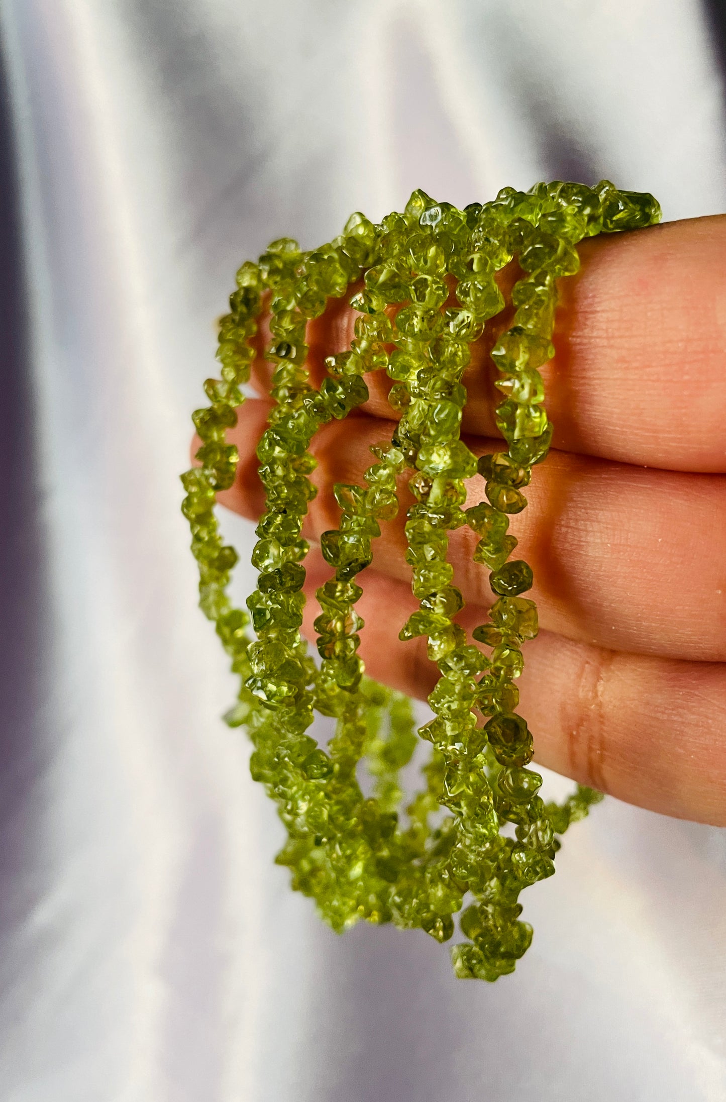 Peridot Chip Bracelets